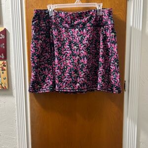 Skechers Pink and Black Floral Skort